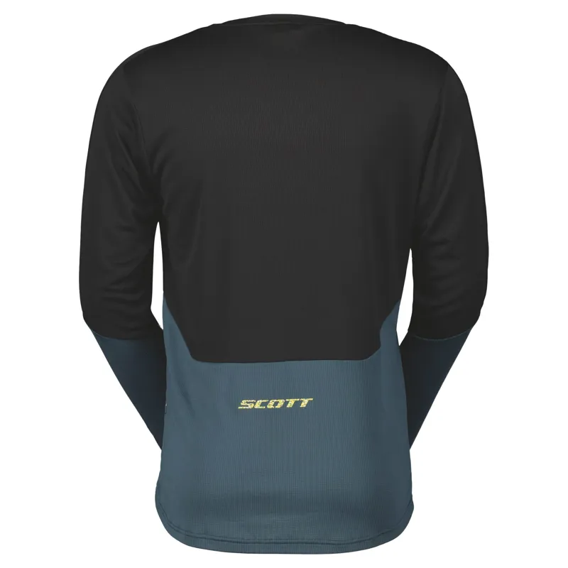Scott Trail Tuned LS Shirt in Black/Aruba Green-1