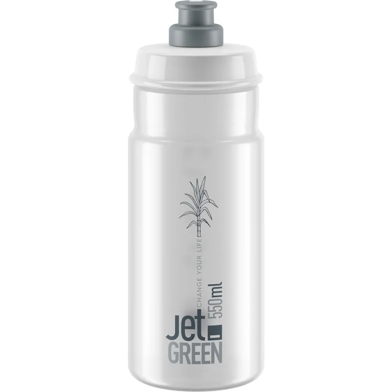 Elite Jet 550ml Green Bottle in Clear/Grey