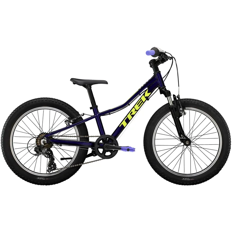 Trek Precaliber 20 7-Speed Kids Hybrid Bike in Purple Abyss