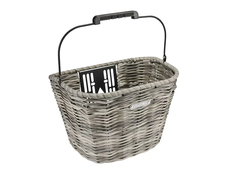 Electra All Weather Woven QR Front Basket in Fog Grey