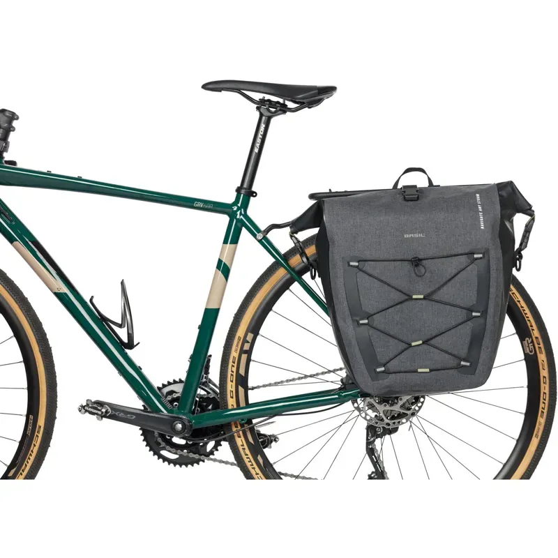 Basil Navigator Storm 25-31L Pannier Bag w/MIK Hooks in Black-4