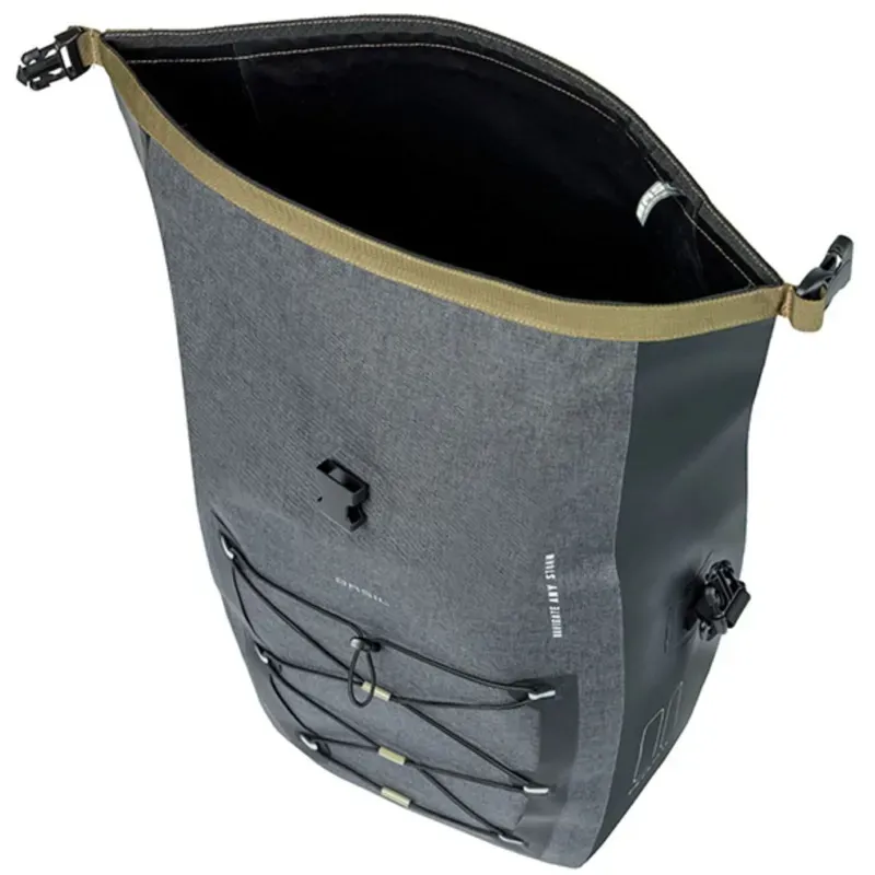 Basil Navigator Storm 25-31L Pannier Bag w/MIK Hooks in Black-3