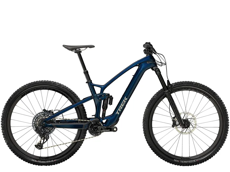 Trek Fuel Exe 9.8 GX AXS Electric Mountain Bike in Mulsanne Blue