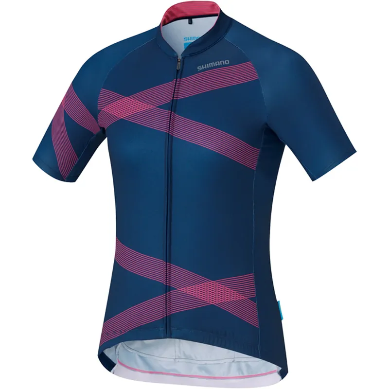 Shimano Team Womens Jersey in Navy/Pink