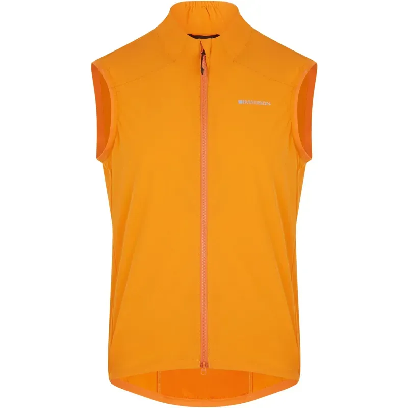Madison Freewheel Packable Wind Resistant Gilet in Mango