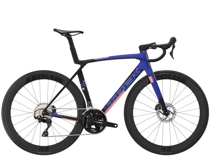 Trek Madone SL 5 Pro Road Bike in Matte Cobalt Blue/Trek Black/Living Coral