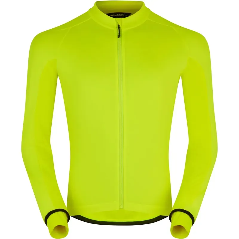 Madison DTE Men's Isoler Thermal Long Sleeve Jacket In Hi-Viz Yellow