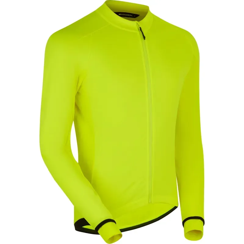 Madison DTE Men's Isoler Thermal Long Sleeve Jacket In Hi-Viz Yellow-1