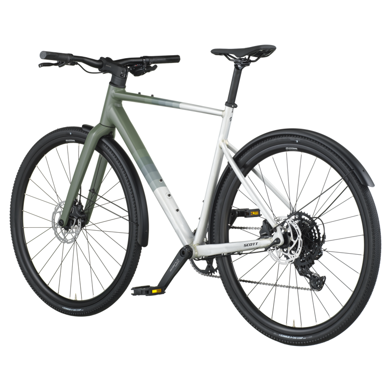 Scott Bike Metrix 30 EQ Hybrid Bike in Alloy Silver/Wenge Green-2