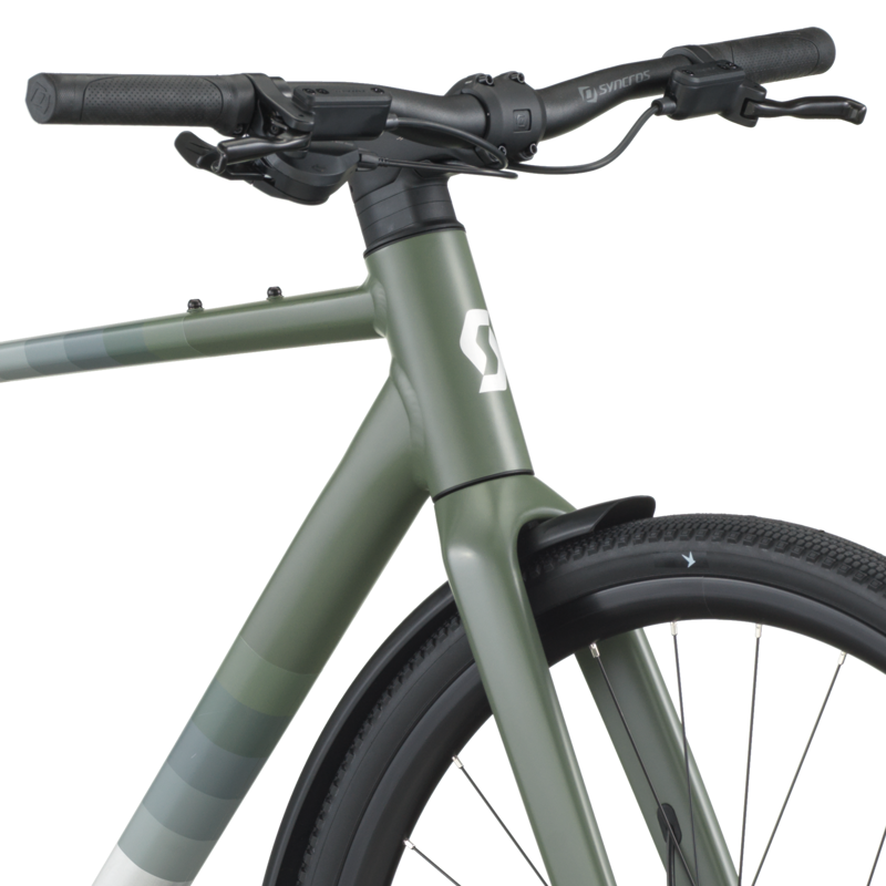 Scott Bike Metrix 30 EQ Hybrid Bike in Alloy Silver/Wenge Green-4