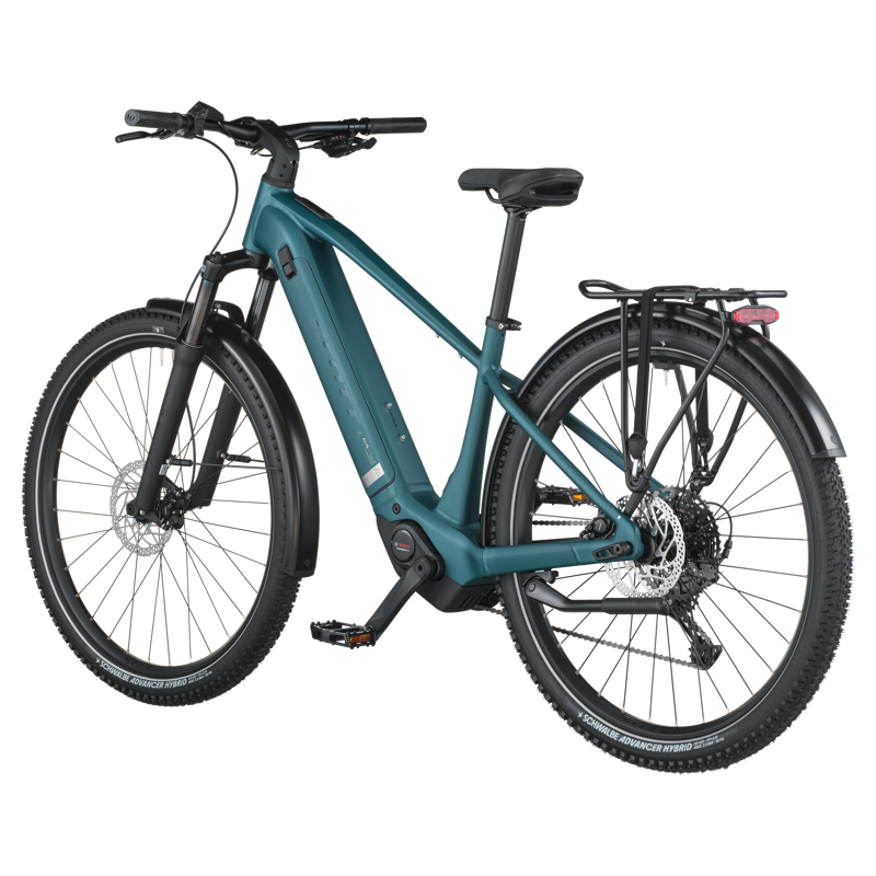 Scott Axis 30 eHybrid Bike in Cypress Green-2