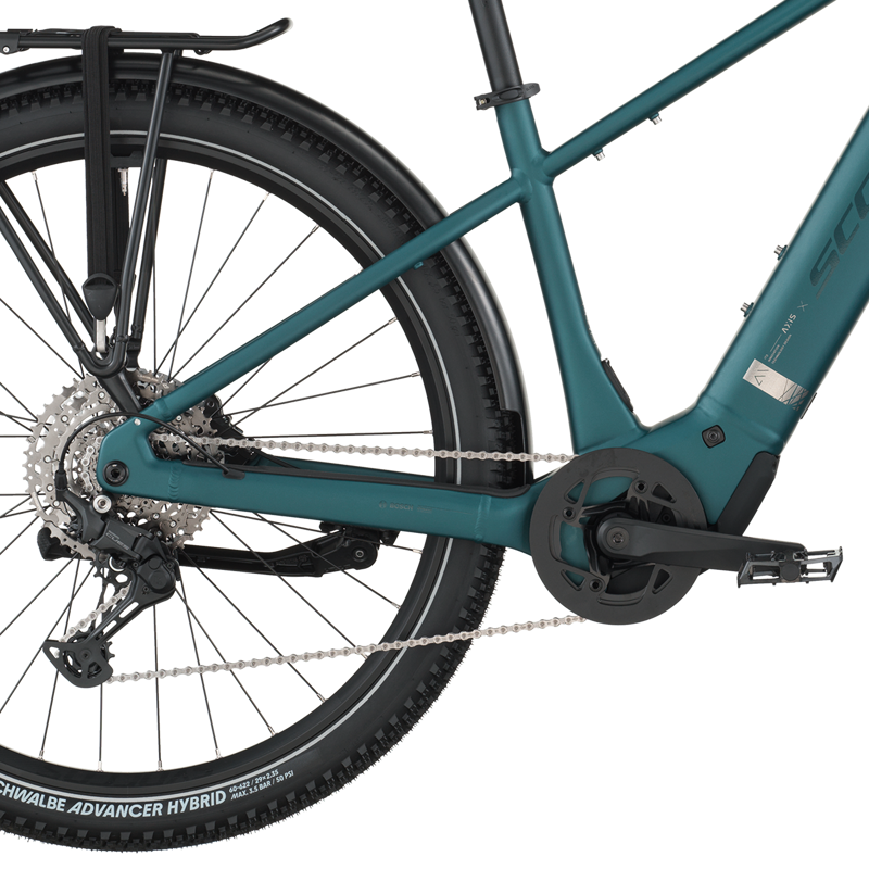 Scott Axis 30 eHybrid Bike in Cypress Green-3