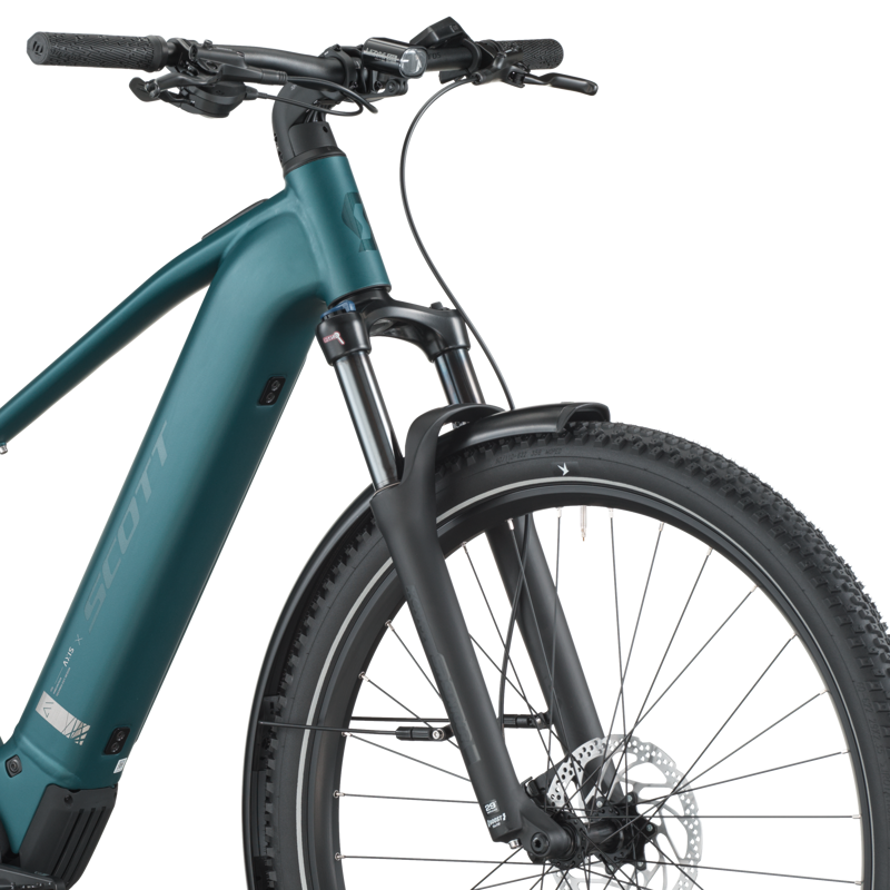 Scott Axis 30 eHybrid Bike in Cypress Green-4