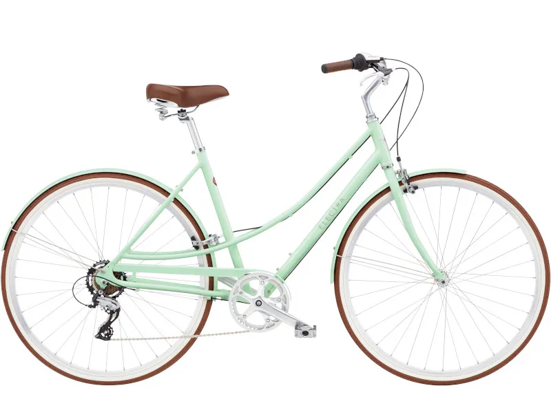 Electra Loft 7D Womens Step Thru Hybrid Bike in Seafoam
