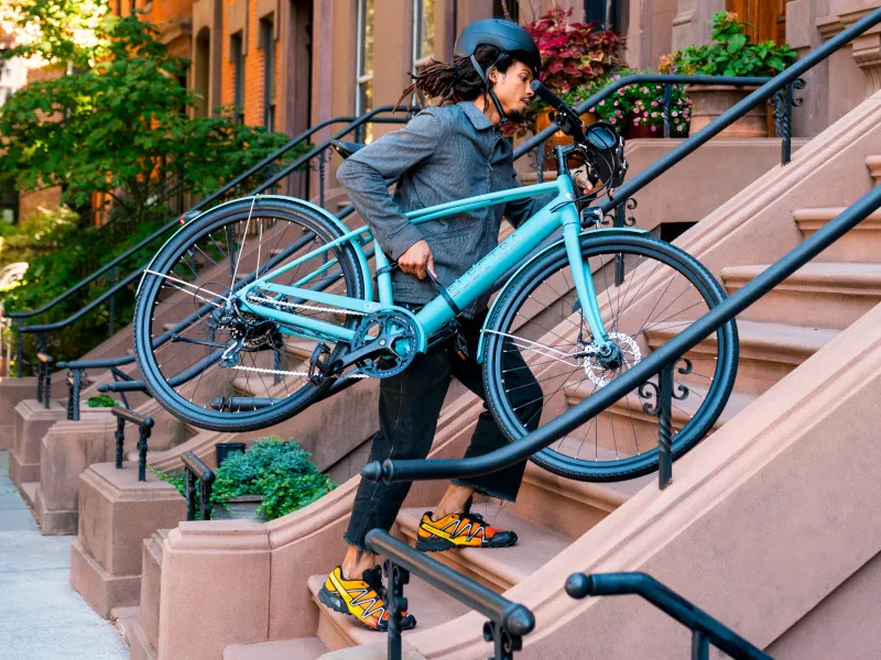 Electra Loft Go Electric Step Over Bike Cadet Blue-1