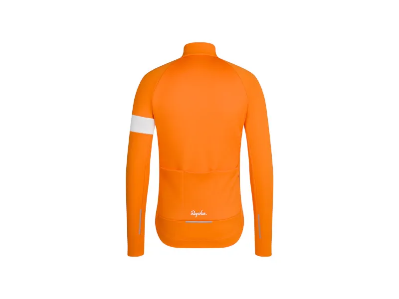 Rapha Core Thermal Long Sleeve Jersey Orange / White-1