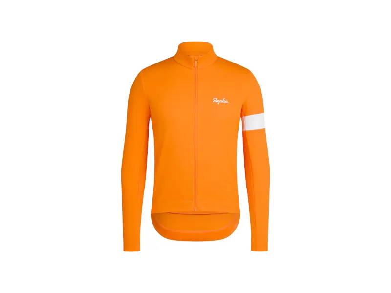 Rapha Core Thermal Long Sleeve Jersey Orange / White