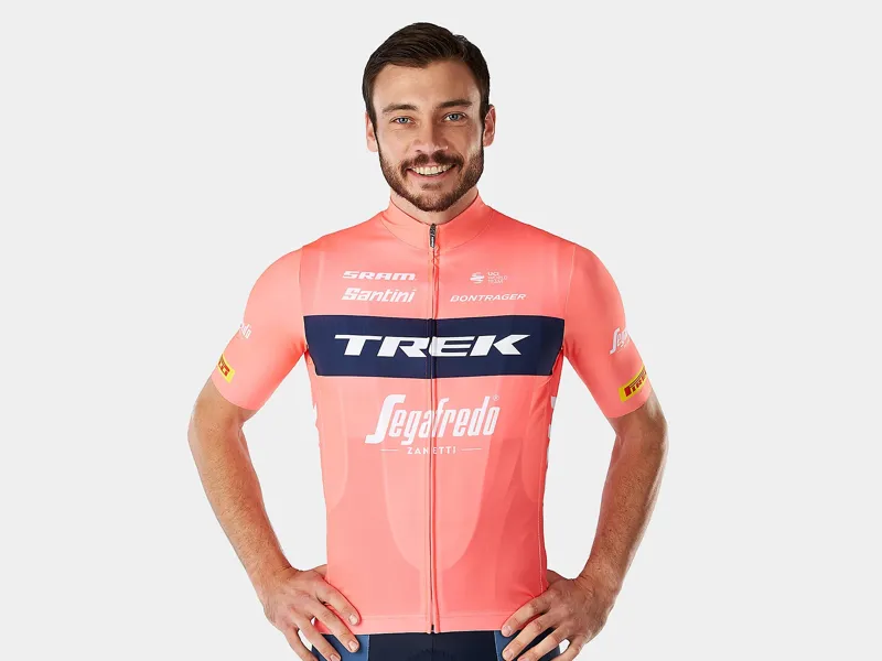 Trek Segafredo Replica Short Sleeve Jersey in Radioactive Coral
