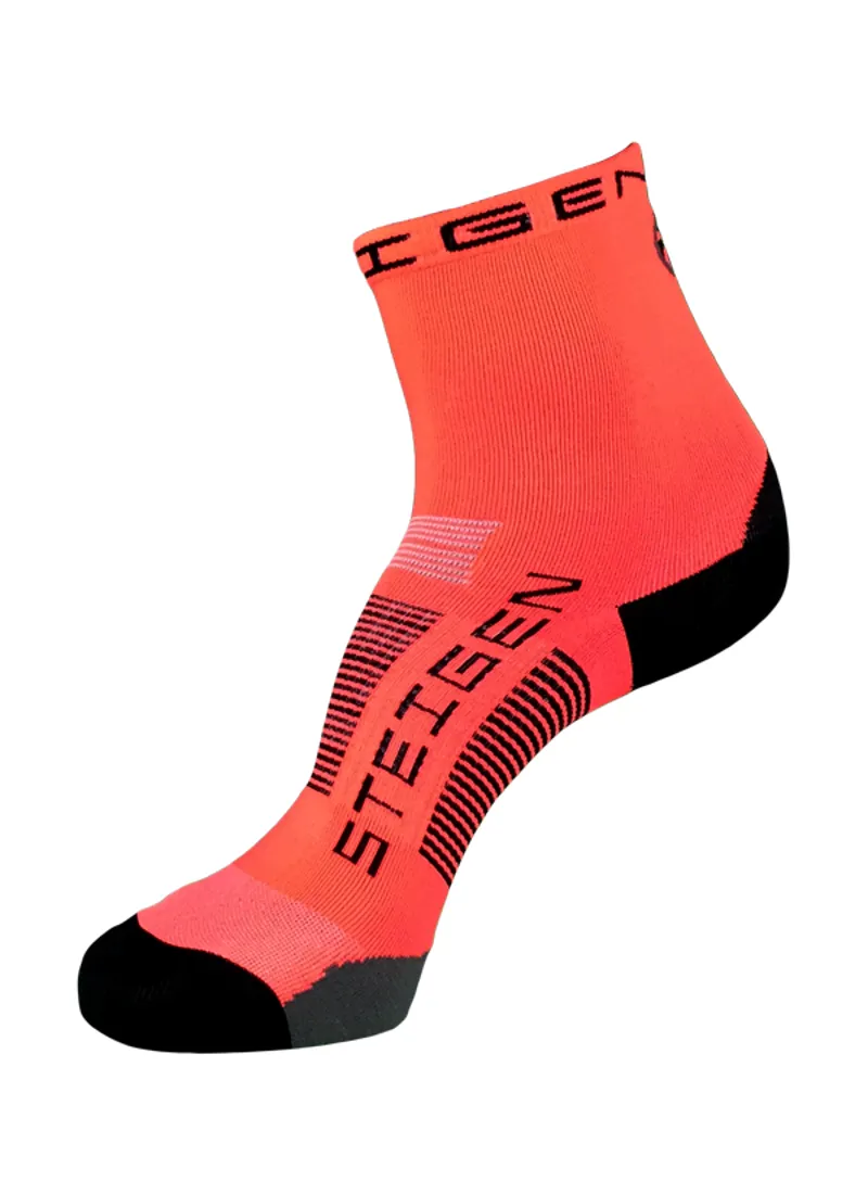 STEIGEN Socks 1/2 Length Fluro Red