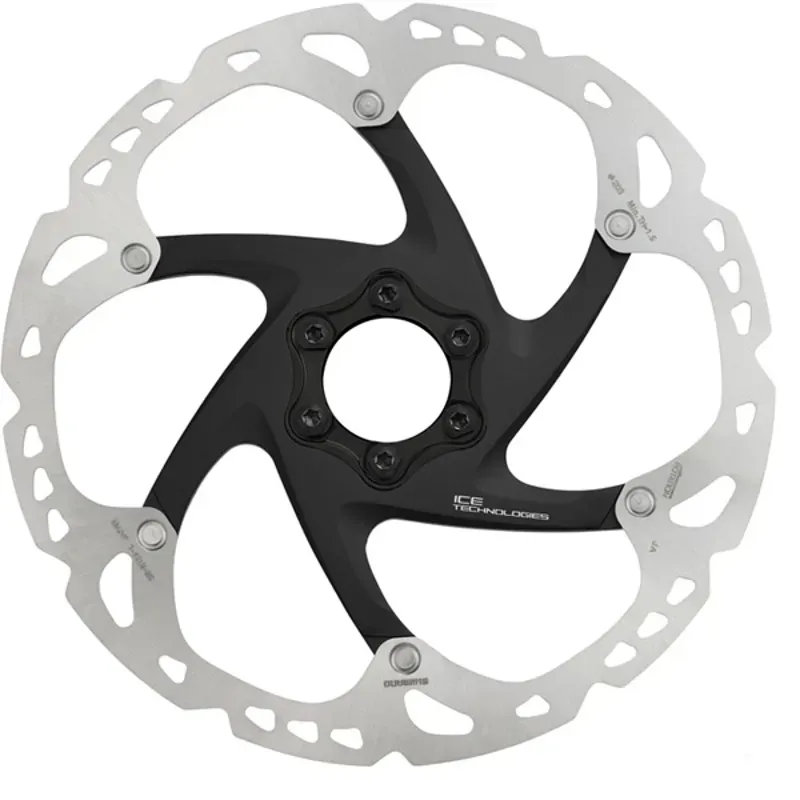 Shimano Deore SM-RT86 XT 6-bolt 203mm Disc Rotor in Silver/Black