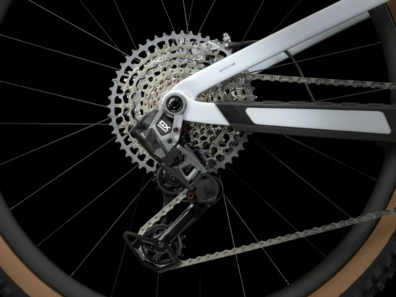 Trek Top Fuel 9.8 GX AXS T-Type Mountain Bike in Plasma Grey Pearl-1