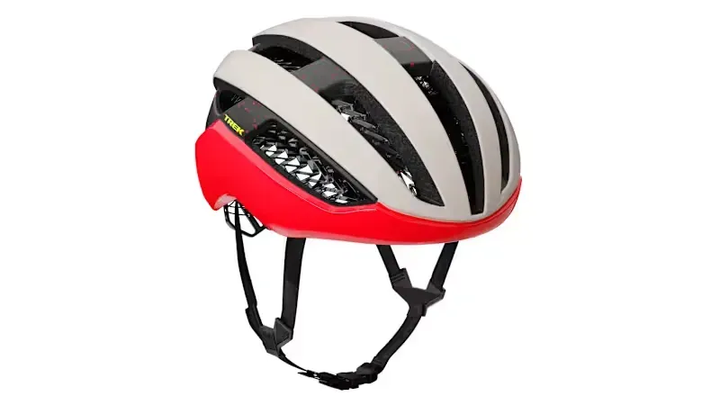 Trek Circuit WaveCel Helmet in Era White/Radioactive Coral