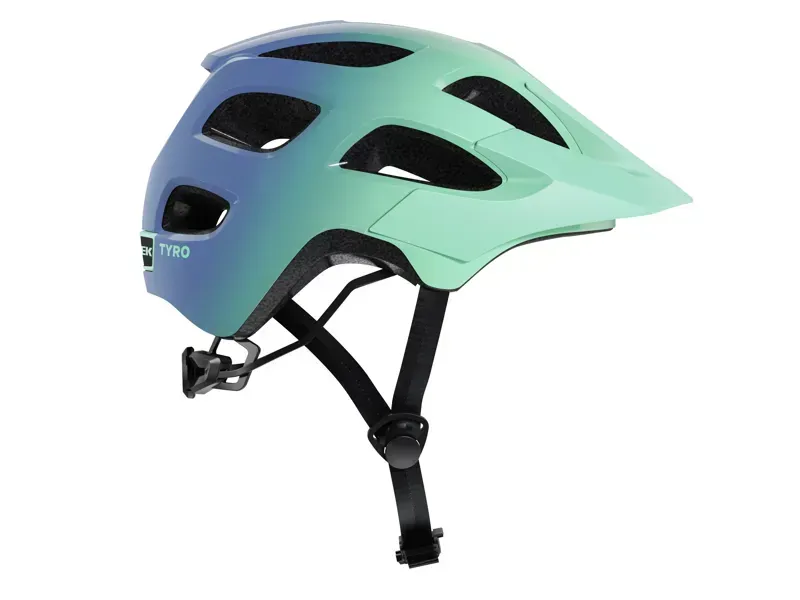 Trek Tyro Youth Helmet in Aloha Green/Ultra Violet-1