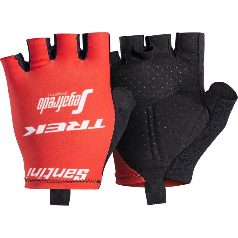 Santini Trek-Segafredo Mens Team Cycling Gloves in Red