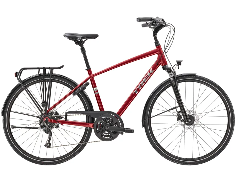 Trek Verve 2 Equipped Hybrid Bike in Red