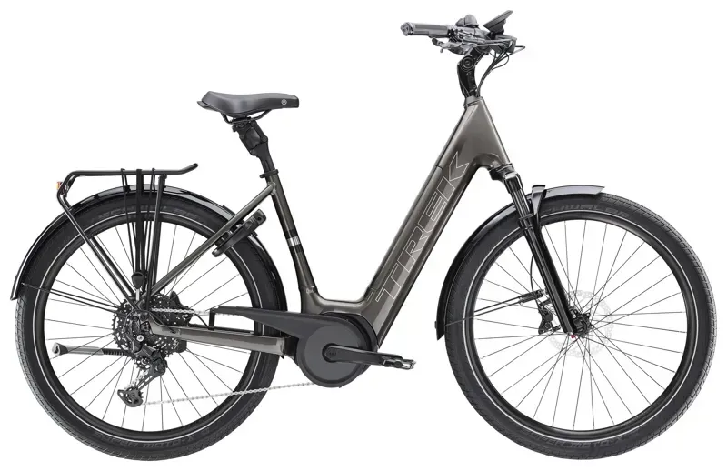Trek Verve+ 5 Lowstep 800w Electric City Bike in Mercury