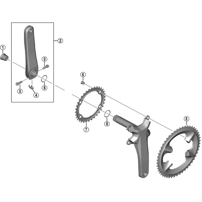 Shimano 105 12spd FCR7100 Chainring 34T- NK Black-1